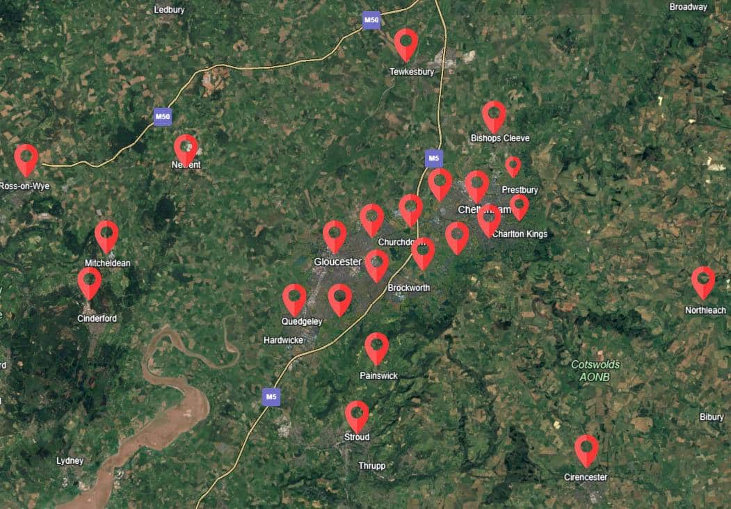Cathedral Heating Locations Gas Engineer Electrical Engineer map
